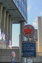 The Air Canada Centre home to the Toronto Maple Leafs and Toronto Raptors entrance sign