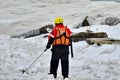 Toronto Police search the ice at Bluffers Park in response to a report of a missing person.