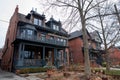 TORONTO, ONTARIO, CANADA - JANUARY 14, 2021: HOUSES IN DOWNTOWN ANNEX NEIGHBOURHOOD.