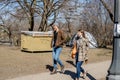 TORONTO, ONTARIO, CANADA - MARCH 18, 2021: PORTABLE TINY SHELTERS BUILT FOR HOMELESS PEOPLE IN TRINITY BELLWOODS PARK.