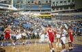 The Toronto Raptors play the Atlanta Hawks during their first NBA season at the Skydome Royalty Free Stock Photo