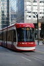 TORONTO, ONTARIO, CANADA - MARCH 23rd 2019 - Toronto TTC public transit - Public transportation in city`s downtown core. Streetcar