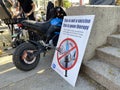 TORONTO, ONTARIO, CANADA - MAY 14, 2021: ANTI-MASK, ANTI-LOCKDOWN, ANTI-VACCINE AND COVID DENIERS PROTEST