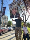 TORONTO, ONTARIO, CANADA - MAY 14, 2021: ANTI-MASK, ANTI-LOCKDOWN, ANTI-VACCINE AND COVID DENIERS PROTEST