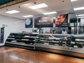 Toronto, Ontario, Canada - November 25, 2020: Fresh kosher food prepared and displayed in store in Walmart shop mall. Jewish