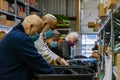 TORONTO, ONTARIO, CANADA - NOVEMBER 25, 2020: PEOPLE WORK AT JEWISH FOOD BANK