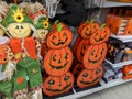 Lots of halloween related items including skeletons for sale in a store in Toronto, Ontario.