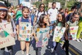 TORONTO, ONTARIO, CANADA - SEPTEMBER 27, 2019: `Fridays for Future` climate change protest.