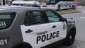 Toronto police car in the city - TORONTO, CANADA - APRIL 15, 2024 Royalty Free Stock Photo