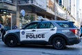 Toronto Police car side view. The Toronto Police Service is the largest municipal police service in Canada. Royalty Free Stock Photo