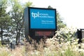 toronto public library albert campbell outdoor front entrance sign by path