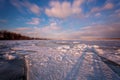 Toronto's Cherry Beach during winter Royalty Free Stock Photo
