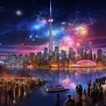 Toronto's Vibrant Nightlife and Thrilling Adventures Royalty Free Stock Photo