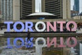 Toronto sign in Nathan Phillips Square Royalty Free Stock Photo