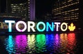 TORONTO sign at Nathan Phillips Square Royalty Free Stock Photo