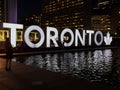 Toronto sign at night