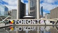 Toronto sign during Ukrainian demonstration