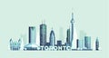 Toronto skyline Canada big city silhouette vector