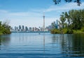 Toronto skyline from center island Royalty Free Stock Photo