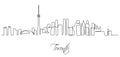 Toronto Skyline cityscape Illustration Royalty Free Stock Photo