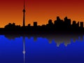 Toronto skyline at dusk Royalty Free Stock Photo