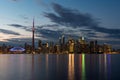 Toronto skyline at dusk Royalty Free Stock Photo