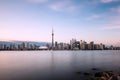 Toronto skyline at dusk Royalty Free Stock Photo