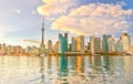 Toronto skyline at dusk Royalty Free Stock Photo