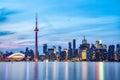 Toronto Skyline at Dusk, Ontario, Canada Royalty Free Stock Photo