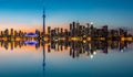 Toronto skyline at dusk Royalty Free Stock Photo