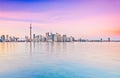 Toronto skyline at dusk Royalty Free Stock Photo