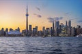 Toronto Skyline at Sunset, Ontario, Canada Royalty Free Stock Photo