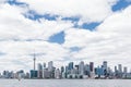 Toronto skyline with modern tall financial buildings in the background. Skyscrapers in Toronto Royalty Free Stock Photo