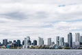 Toronto skyline with modern tall financial buildings in the background. Skyscrapers in Toronto Royalty Free Stock Photo