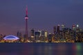 Toronto Skyline at night. Royalty Free Stock Photo