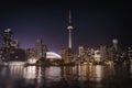 Toronto Skyline at Night Royalty Free Stock Photo