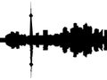 Toronto skyline reflected