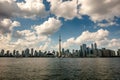 Toronto skyline from the sea side of Lake Ontario, Canada Royalty Free Stock Photo