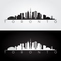 Toronto skyline silhouette.