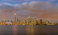 Toronto Skyline at sunset, Ontario, Canada Royalty Free Stock Photo