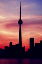 Toronto Skyline sunset Royalty Free Stock Photo