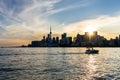 Toronto skyscraper skyline sunset panorama. Ontario, Canada. Royalty Free Stock Photo