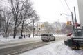 Toronto snow storm paralyzed the city life. Royalty Free Stock Photo