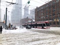 Toronto snow storm paralyzed the city life Royalty Free Stock Photo