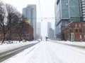 Toronto snow storm paralyzed the city life Royalty Free Stock Photo