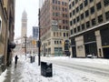 Toronto snow storm paralyzed the city life Royalty Free Stock Photo