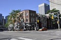 Toronto, 24th June: Downtown Yorkville district buildings from Toronto of Ontario Province in Canada Royalty Free Stock Photo