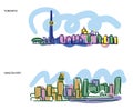 Toronto Vancouver cityscape sketches