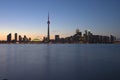 Toronto Waterfront at dusk Royalty Free Stock Photo