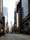 Toronto Yonge street, popular tourist area with day traffic and people